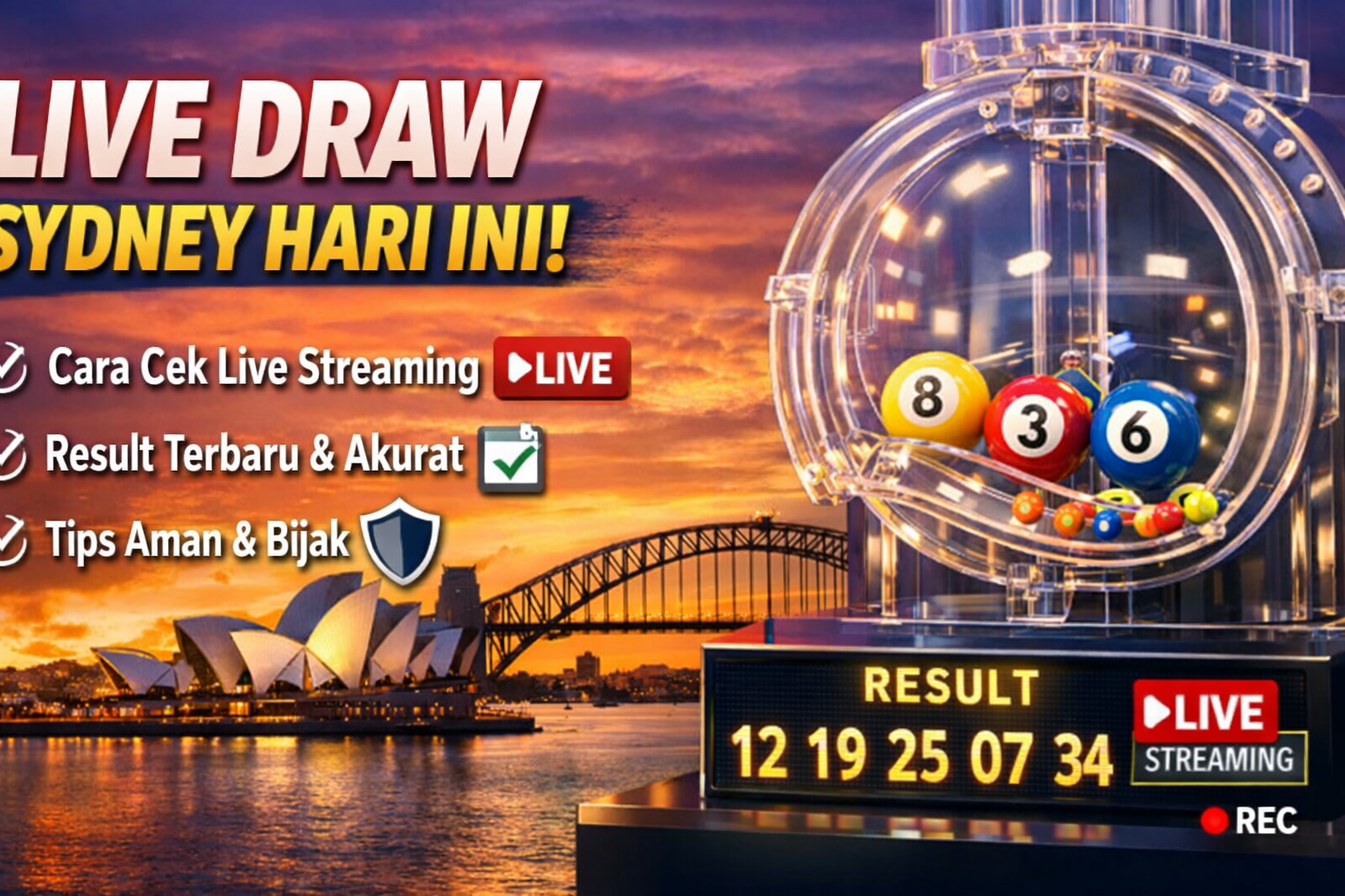 Live Draw Sydney Pools Hari Ini Live Streaming & Result Terbaru