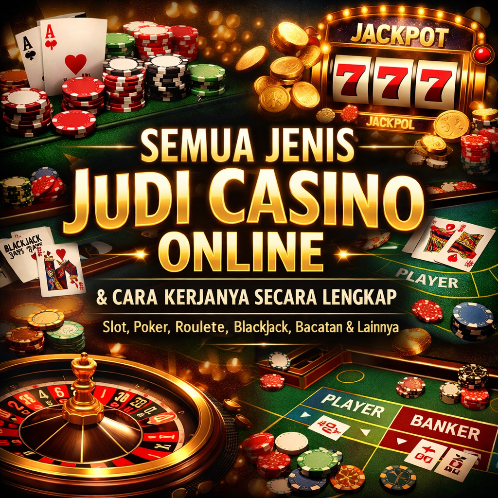 Semua Jenis Judi Casino Online dan Cara Kerjanya Secara Lengkap